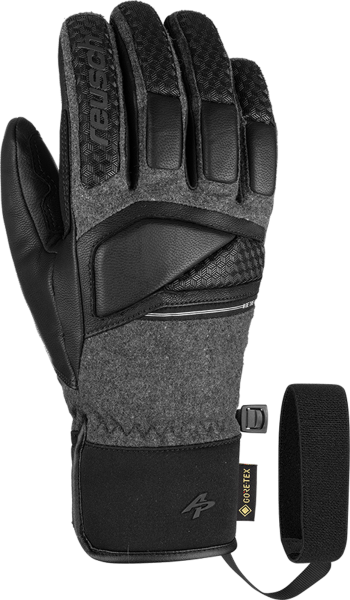 Reusch Alexis Pinturault GTX + Gore grip technology 6101313 7711 black grey front